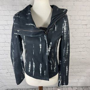 BLANKNYC Faux Suede Navy and White MOTO Jacket S
